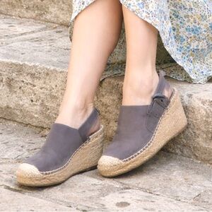 Celine Phoebe Philo Era Espadrille Wedge Sandals EU 38 Gray Nubuck Made in Spain